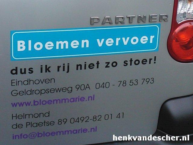 Bloem Marie :: Bloemenvervoer, dus ik rijd niet zo stoer